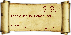 Teitelbaum Domonkos névjegykártya